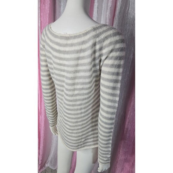 Isaac Mizrahi for Target Alpaca Blend Gray Stripe Sweater Size Medium - Picture 9 of 11